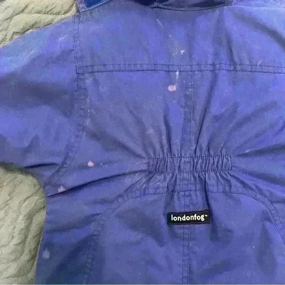 London fog vintage toddler snowsuit blue and yellow white dog pattern - Picture 6 of 6